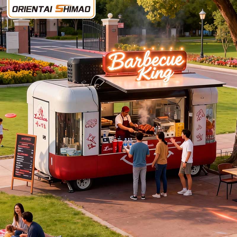 Vozík na dezerty Mobilná kuchyňa Vozík s jedlom na ulici Catering Food Trailer Sweet Concept Food Truck