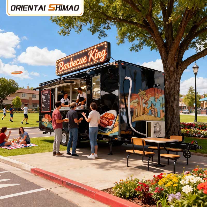 Vozík na jedlo Mobilná kuchyňa Komerčné Vybavenie reštaurácie Catering Elektrický príves na jedlo Street Use Food Truck