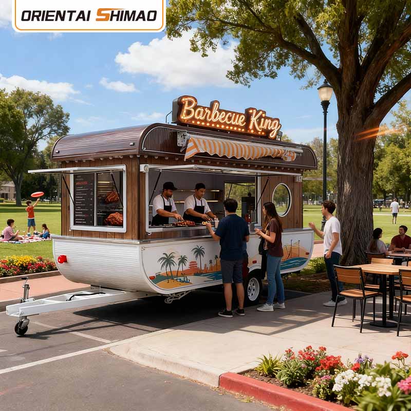 Food Trailer Jazdný Food Truck Mobilný Kuchynský Catering Street Food Trailer Concept Food Truck