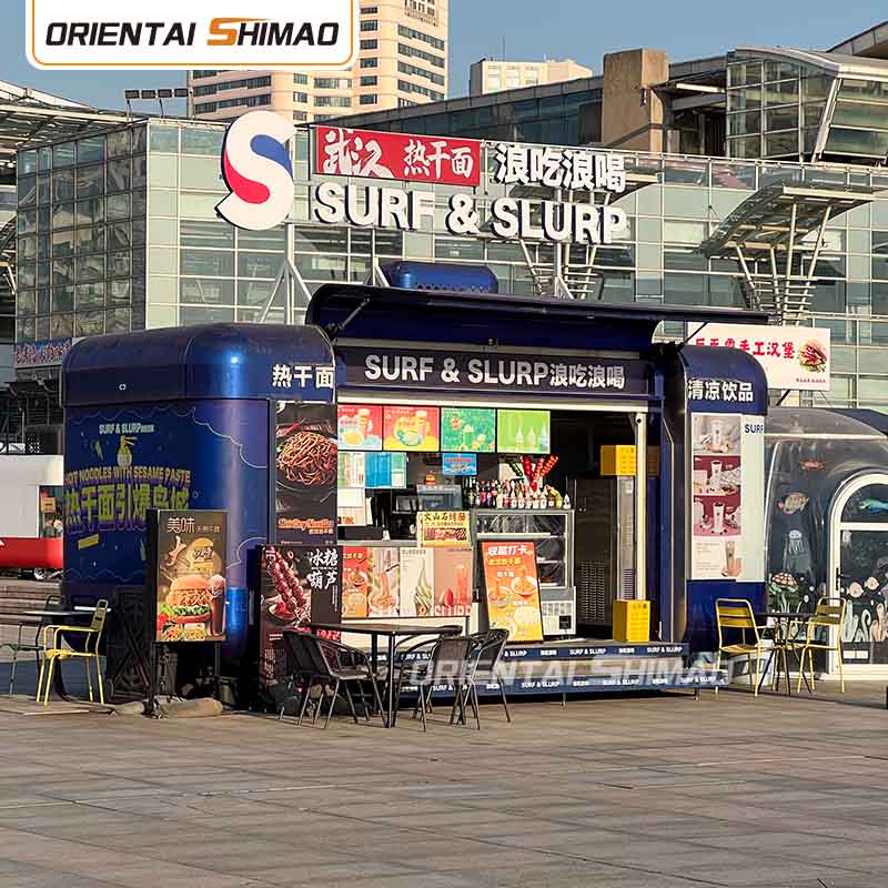 Dodávka potravín Použité Food Truck Na predaj Mobilný kuchynský catering Príves na jedlo Food Truck