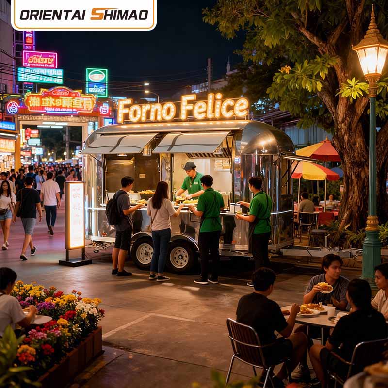 Mobilná predajňa Flower Truck Street Food Catering Food Trailer Food Truck